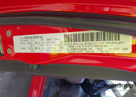 2015 Ram 2500 Tradesman from USA, damaged, VIN 3C6MR4AJ7FG523954